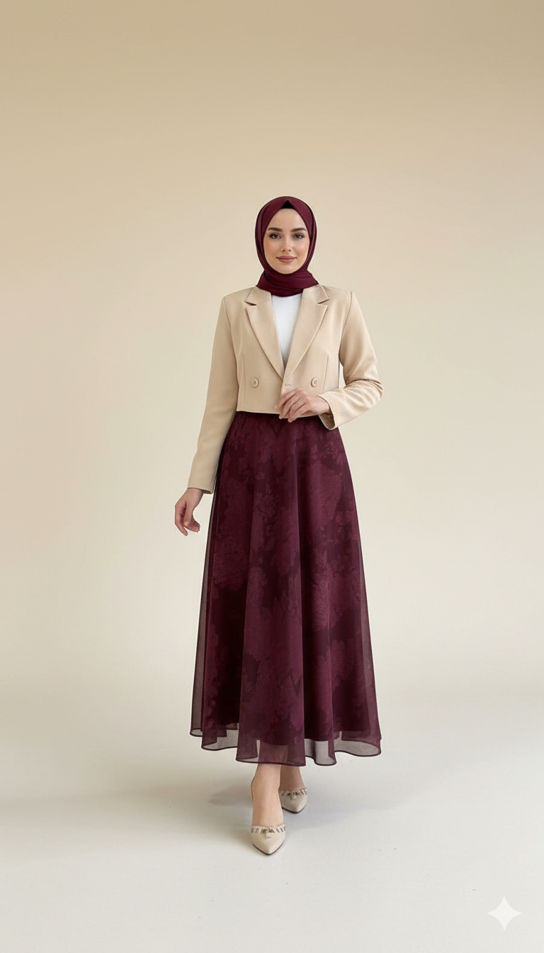 Bürem Butik Alessa Zarif Organze Etek